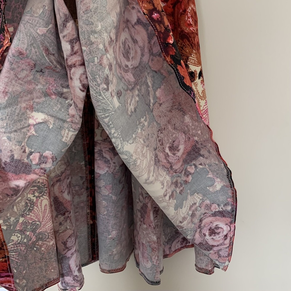 Lady V London Vintage Floral Paisley Tea Dress Red Ivory UK 8 , US 4 NWT - Picture 6 of 11